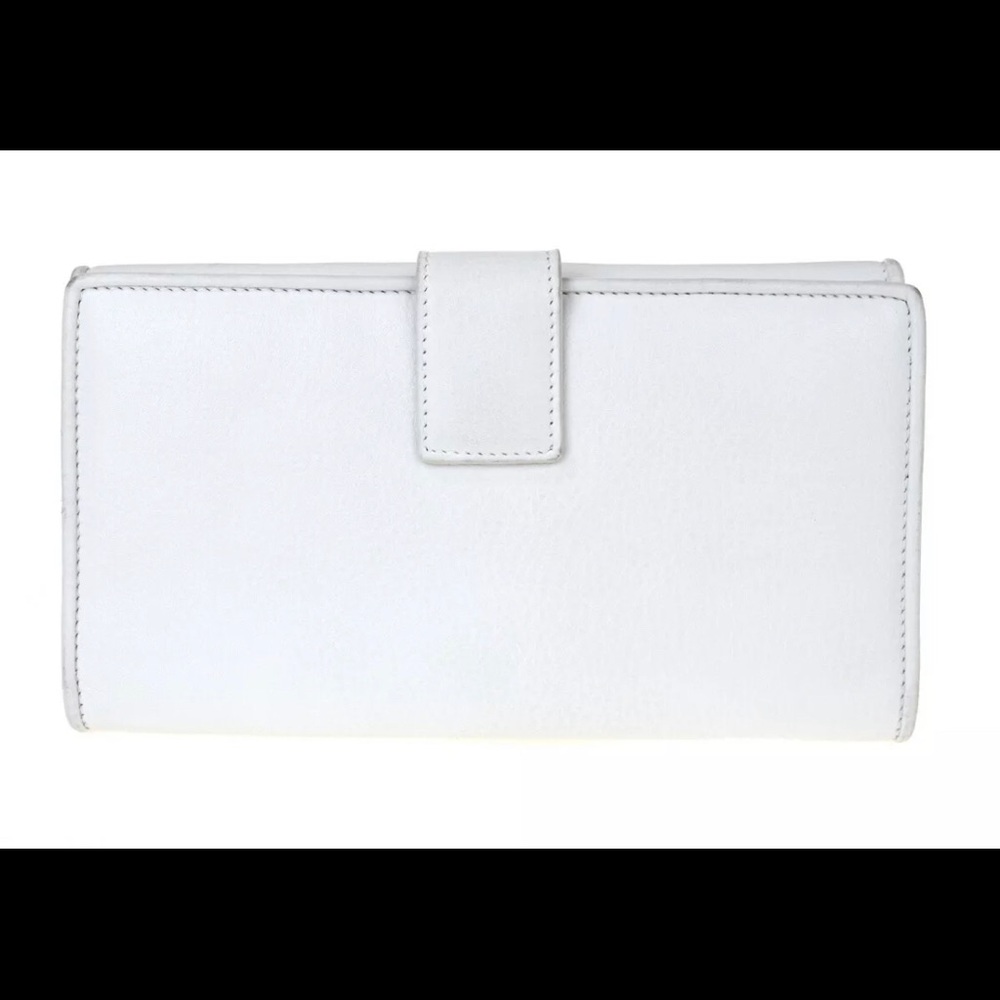 👜 DIOR Wallet White Long Logos Bifold Leather - Picture 2 of 8